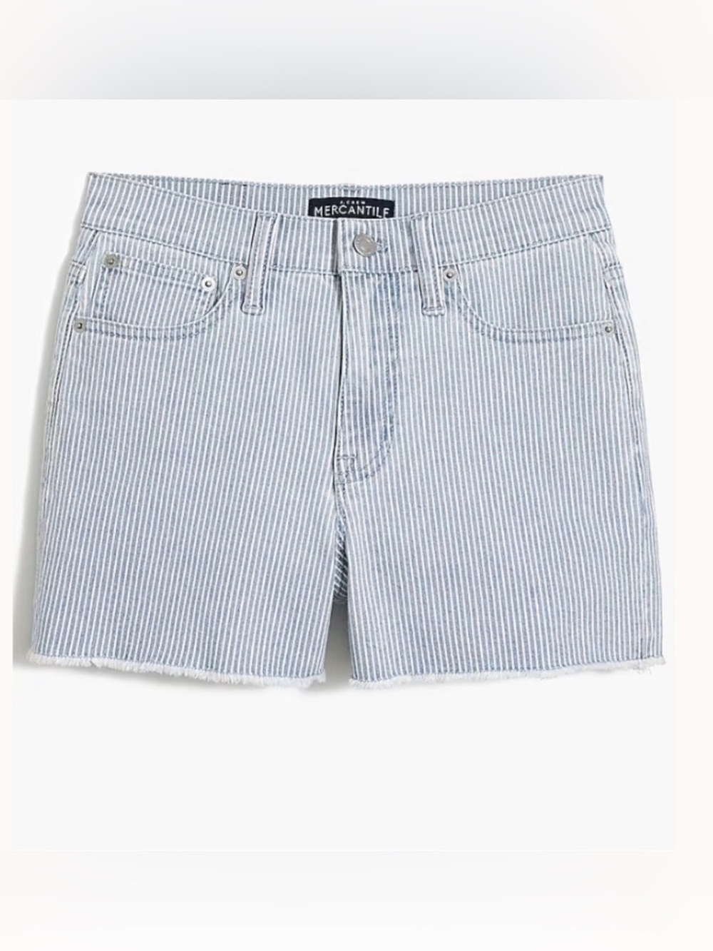 Jcrew High-rise cutoff boy short with piper stripe